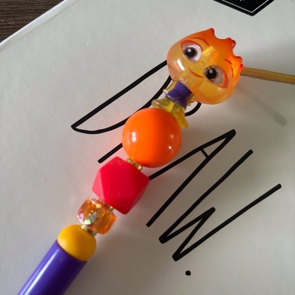 Studio 120 Other - Disney Doorables: Elemental: Ember Lumen handmade beaded pen